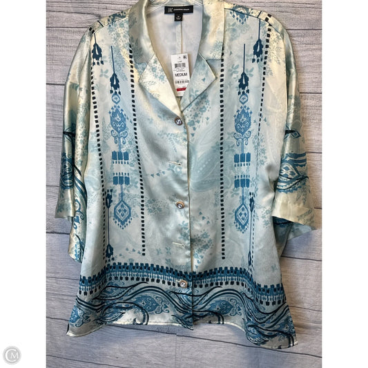 Blazer By International Concepts In Blue & Cream, Size: M