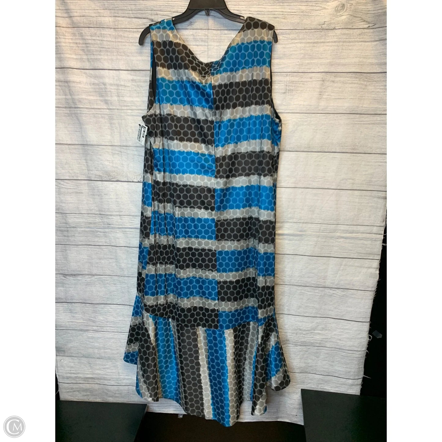 Dress Casual Maxi By Cmf In Blue & Tan, Size: 3x