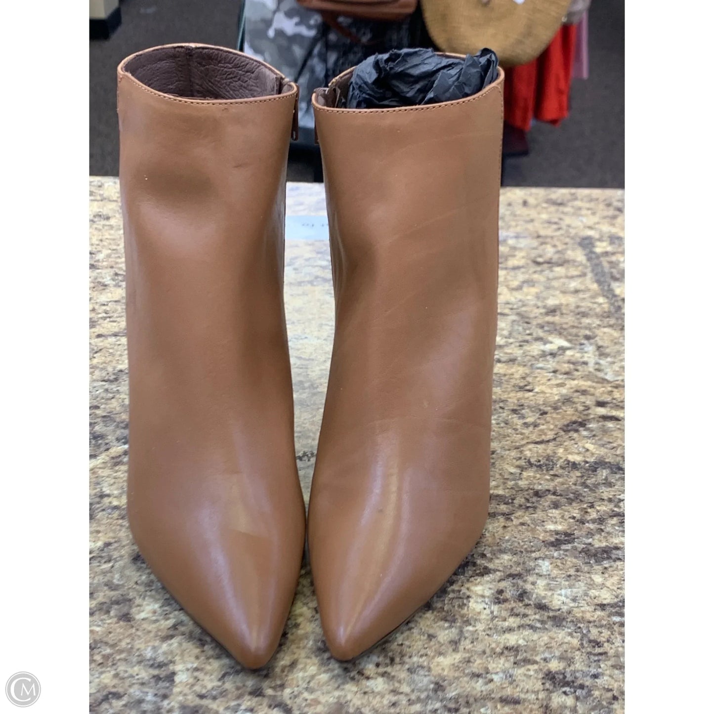 Boots Ankle Heels By Elodie In Brown, Size: 10