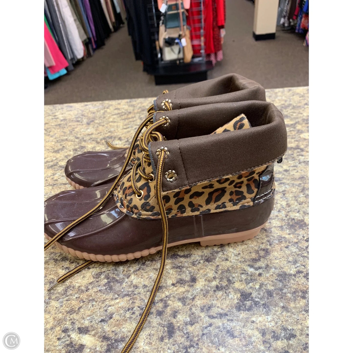 Boots Rain By Cmf In Animal Print, Size: 10