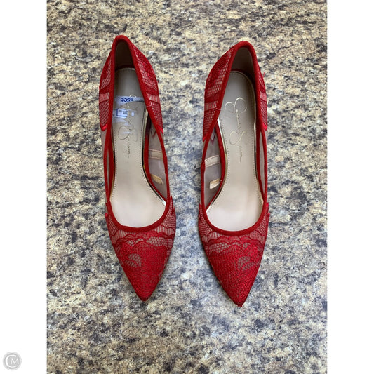 Shoes Heels Stiletto By Jessica Simpson In Red, Size: 9