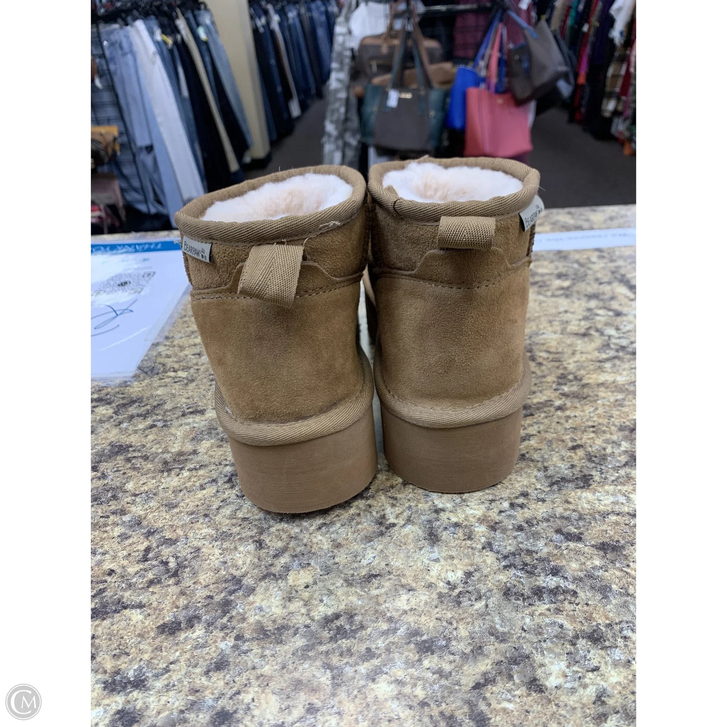 Boots Ankle Flats By Bearpaw In Tan, Size: 7