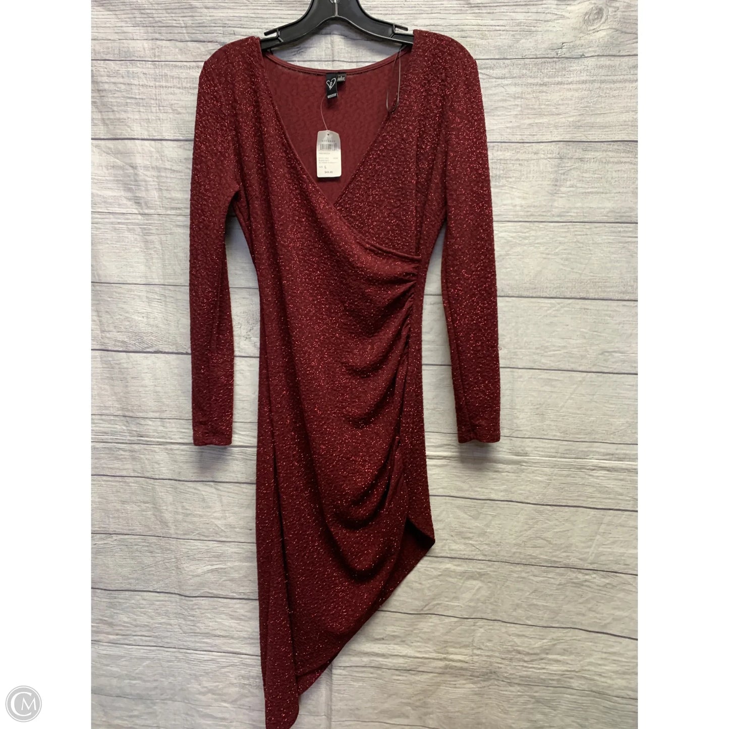 Dress Party Midi By Windsor In Maroon, Size: L