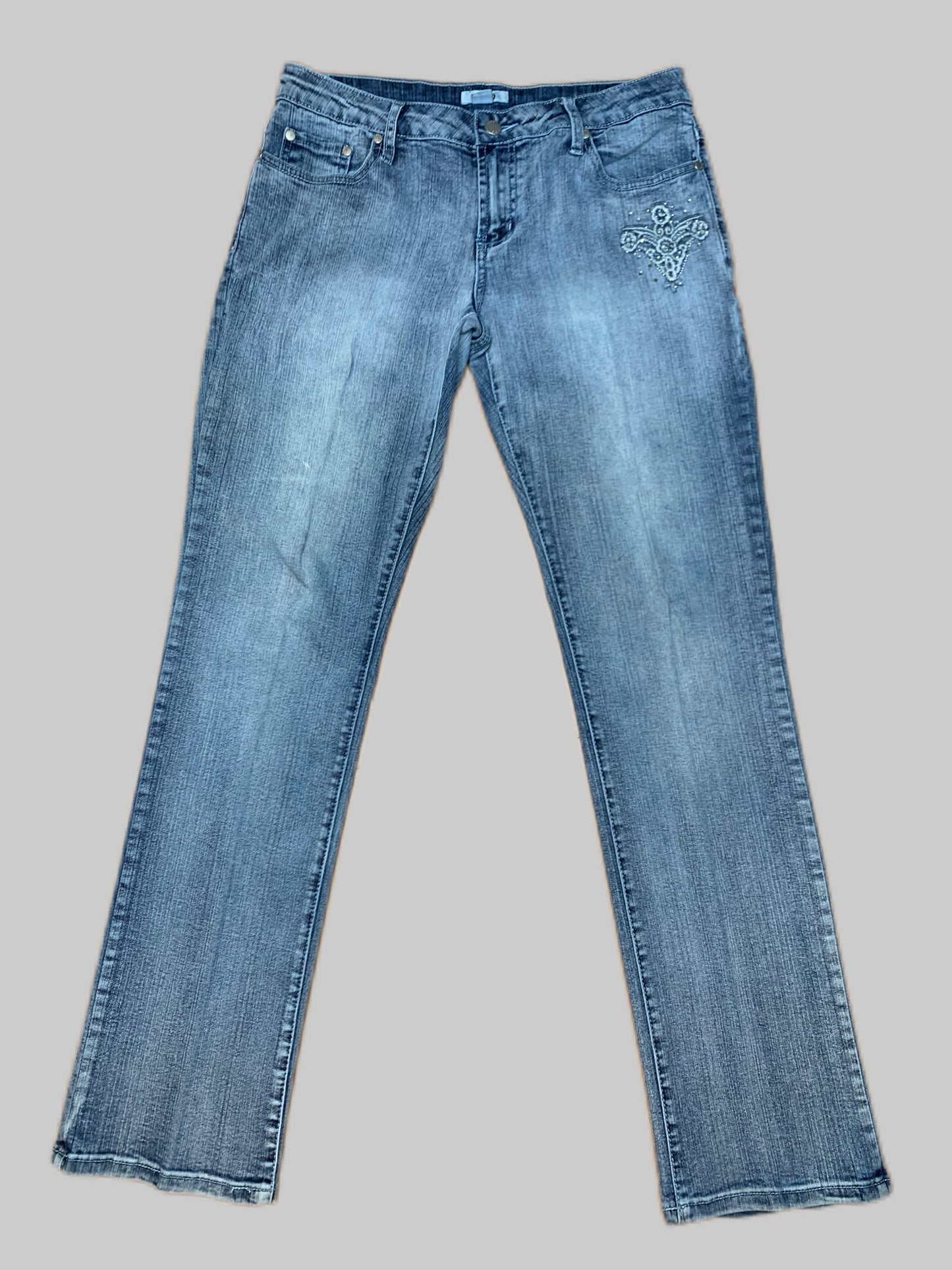 Jeans Straight By Cato In Blue, Size: 8