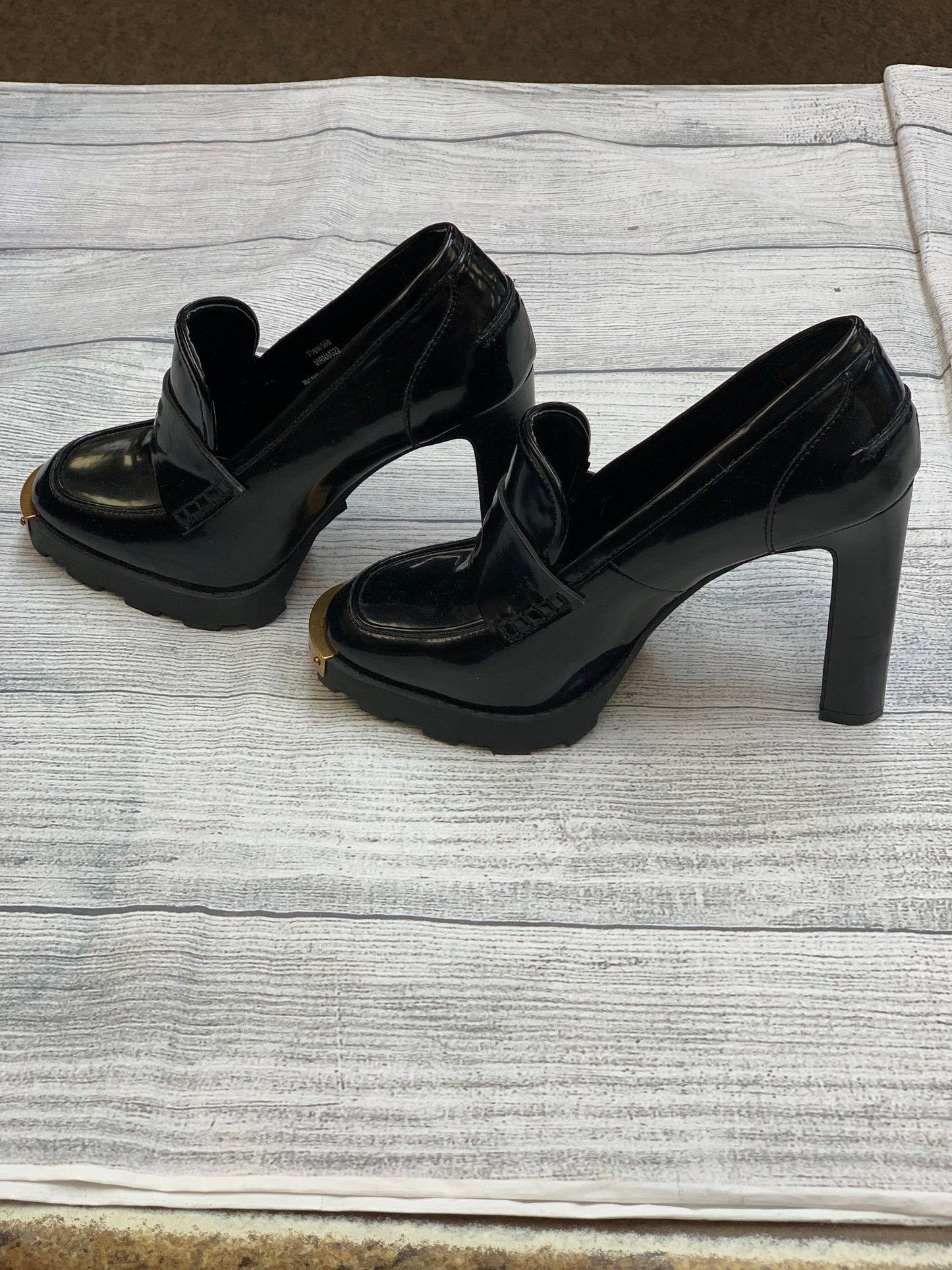 Black Shoes Heels Block Karl Lagerfeld, Size 7.5