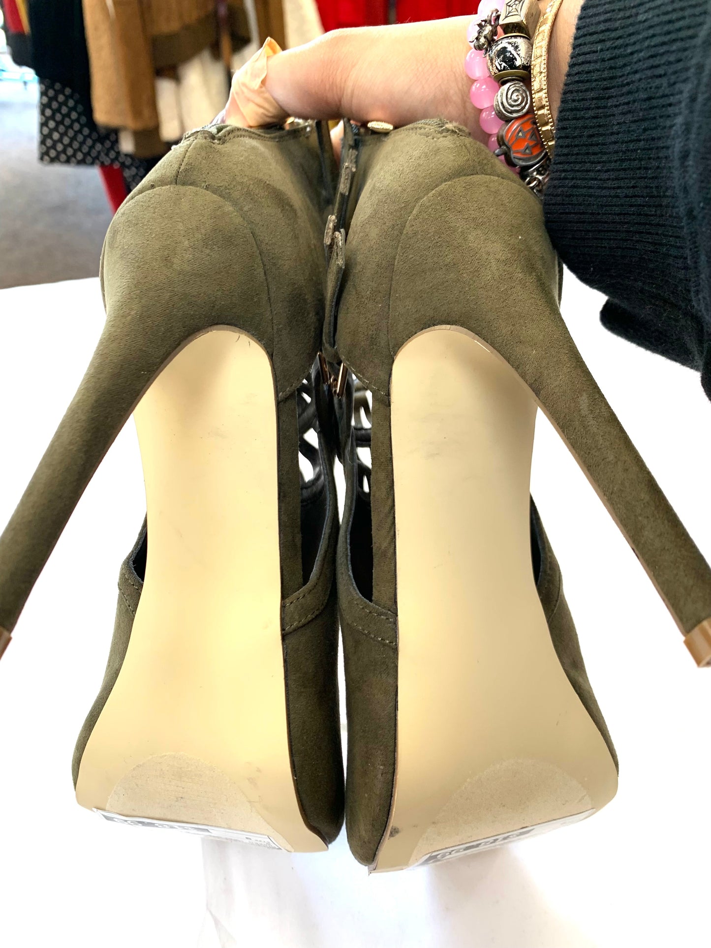 Shoes Heels Stiletto By Shoedazzle In Green, Size: 9