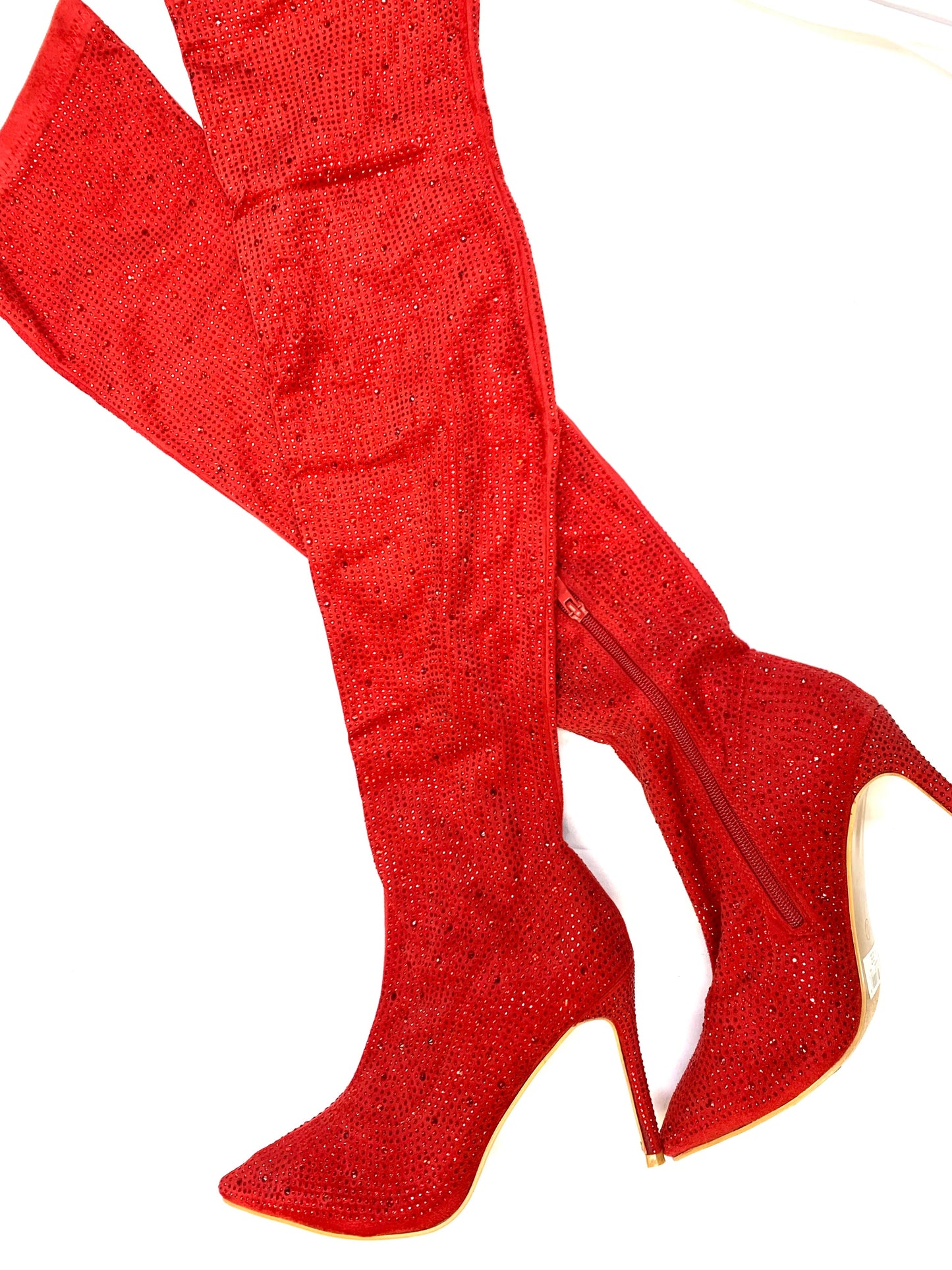 Boots Ankle Heels By Windsor In Red, Size: 8