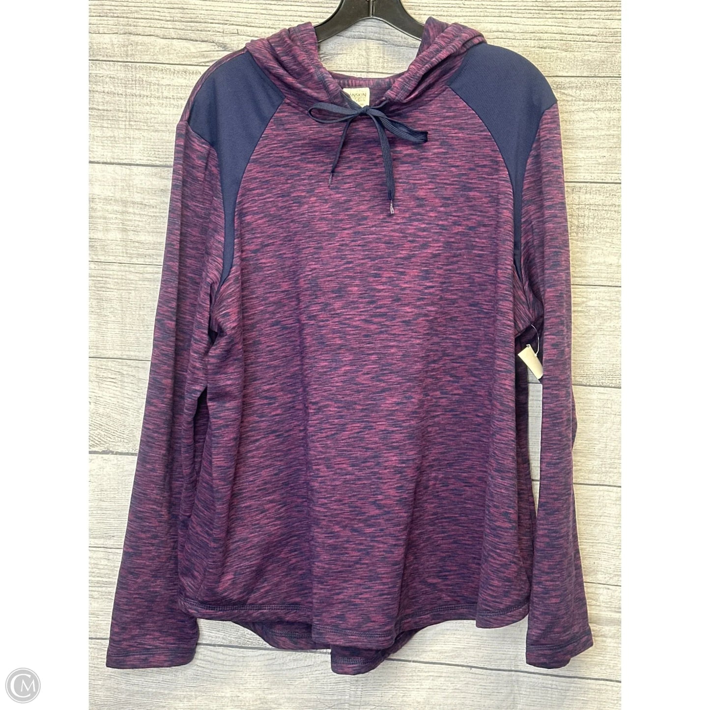 Athletic Sweatshirt Hoodie By Danskin In Purple, Size: 2x