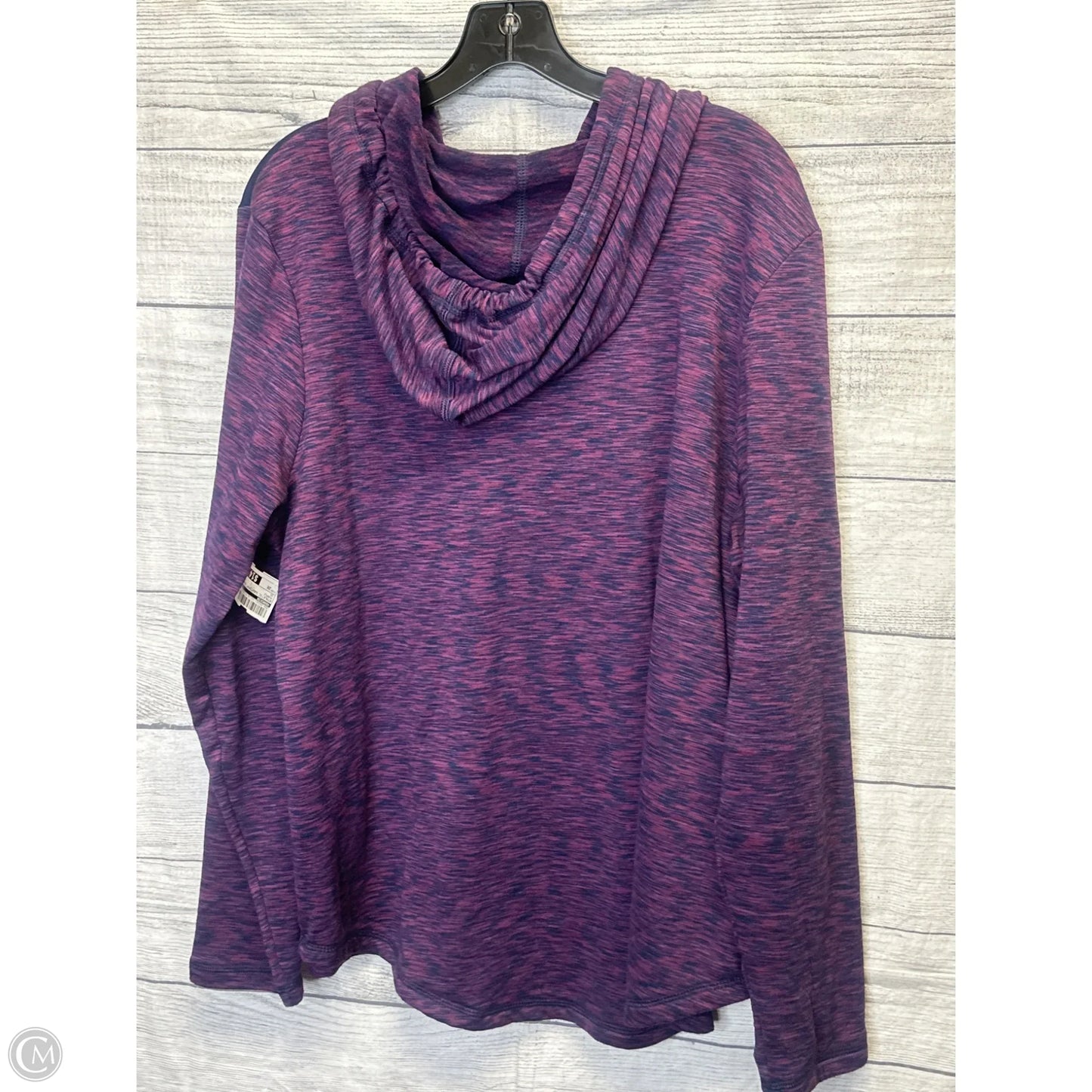 Athletic Sweatshirt Hoodie By Danskin In Purple, Size: 2x