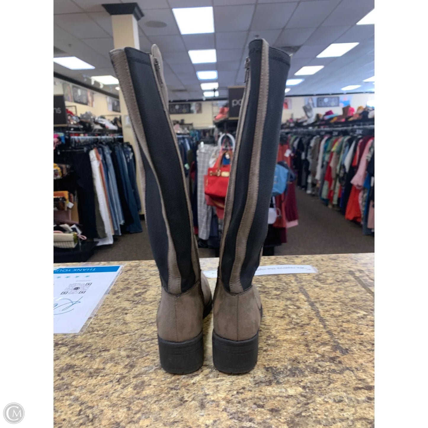 Boots Knee Flats By Arizona In Taupe, Size: 6