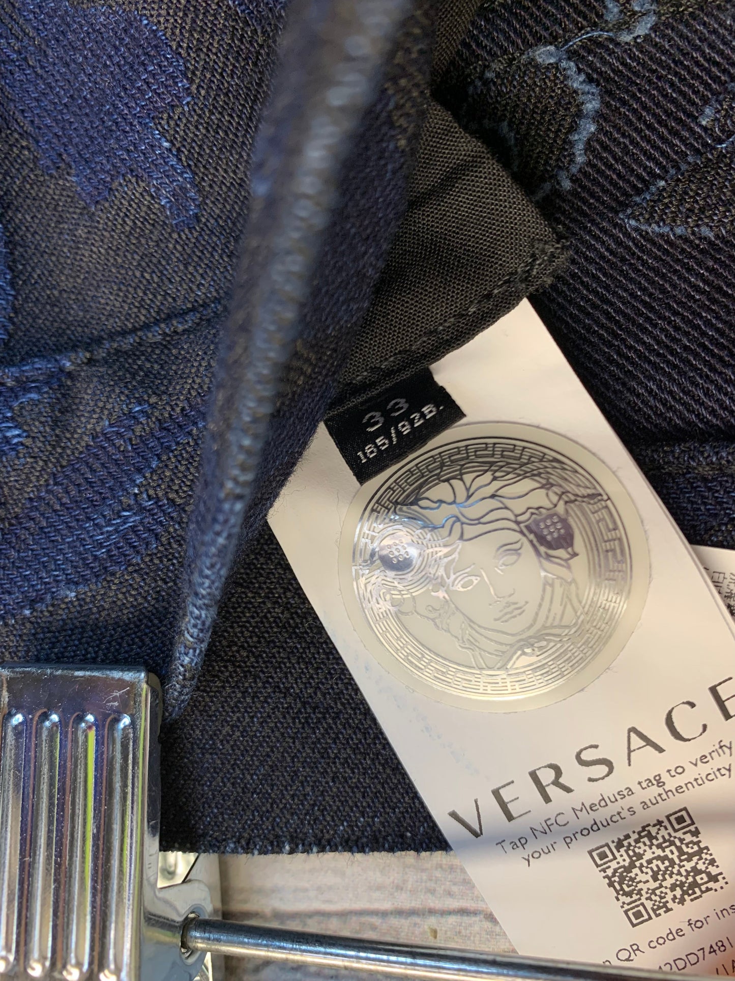 Jeans Skinny By Versace In Blue, Size: 0