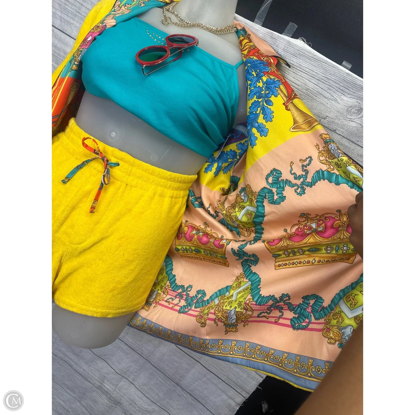 Shorts Set By Versace In Multi-colored, Size: 0