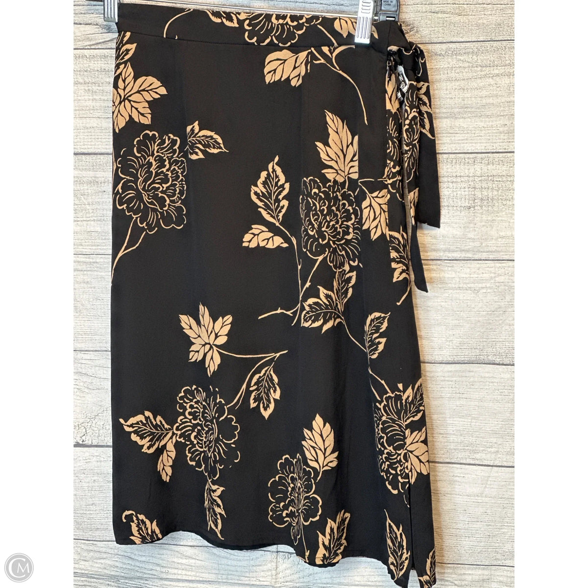 Skirt Midi By Talbots In Black & Tan, Size: 2