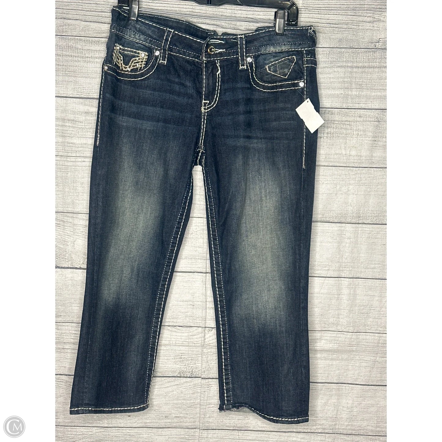 Capris By Vigoss In Blue Denim, Size: 10