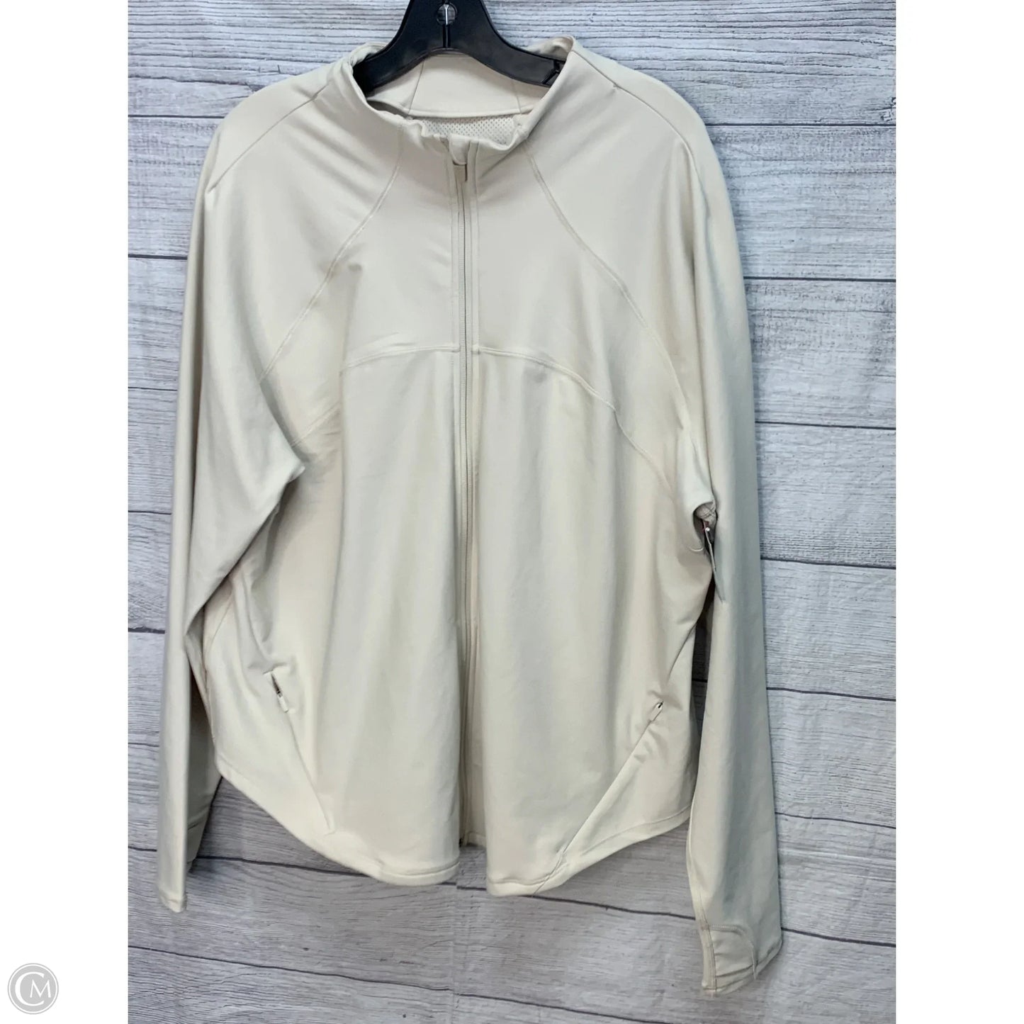 Athletic Jacket By Old Navy In Cream, Size: 2x