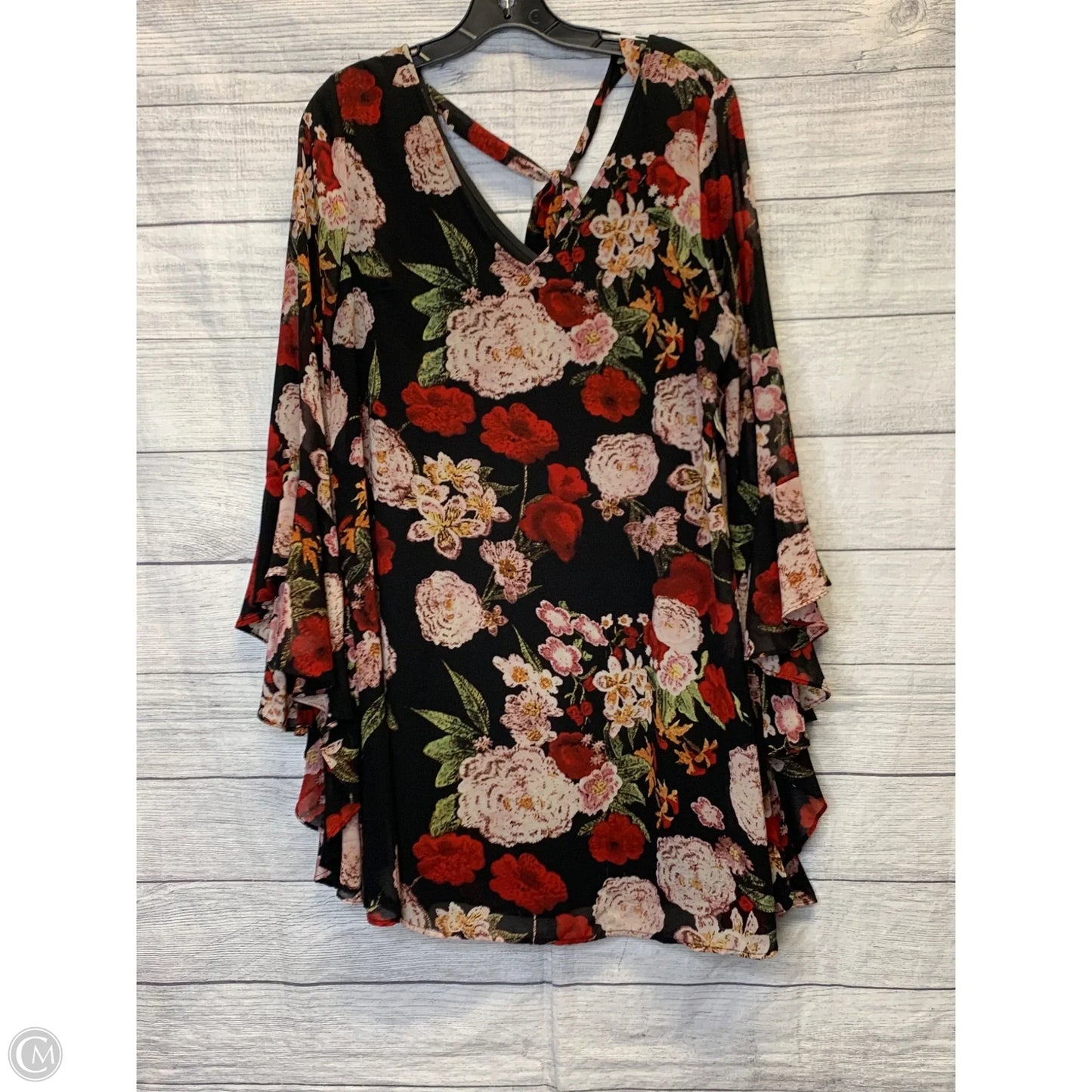 Top Long Sleeve By Cmf In Floral Print, Size: L