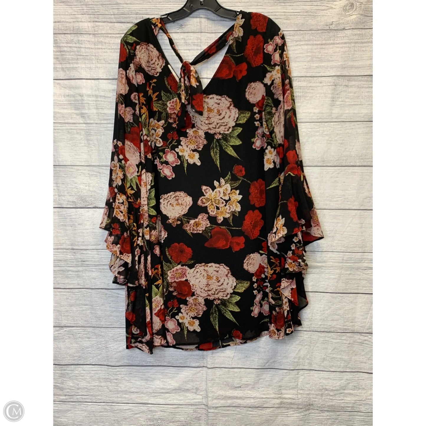 Top Long Sleeve By Cmf In Floral Print, Size: L
