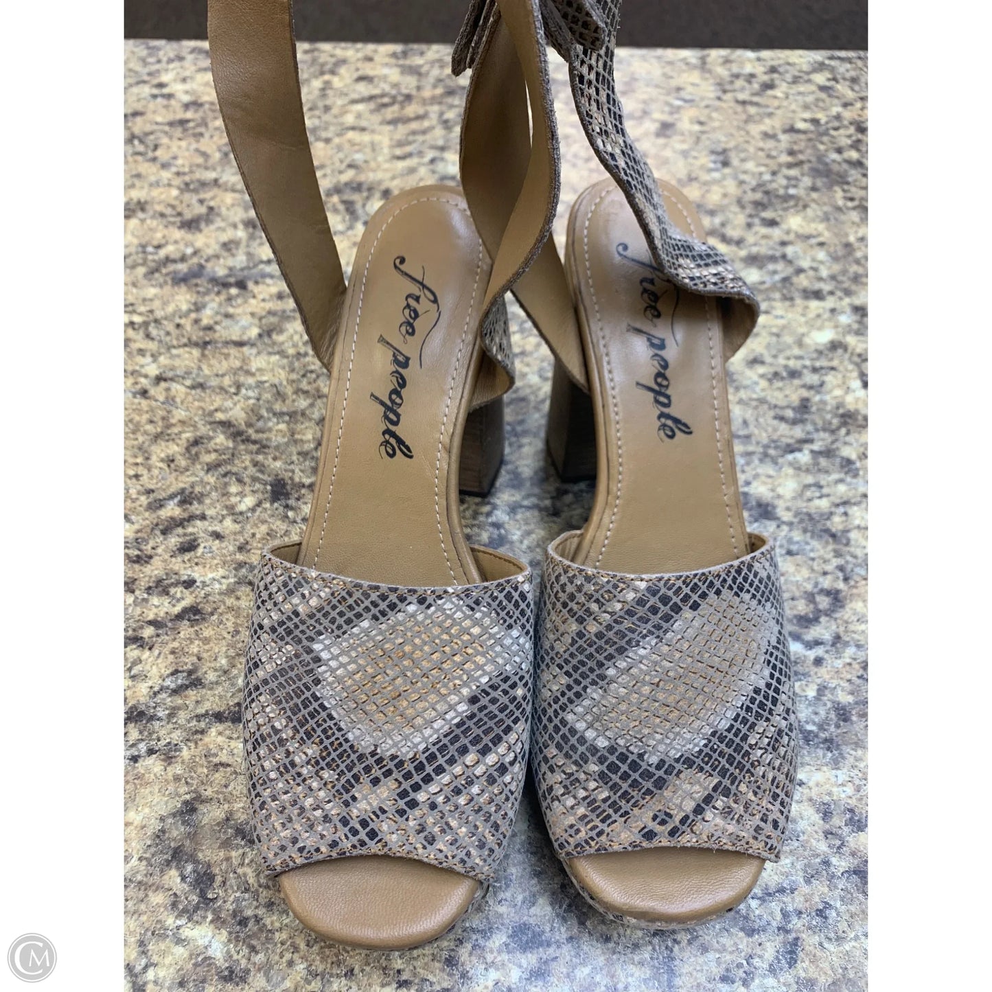 Shoes Heels Block By Free People In Snakeskin Print, Size: 9
