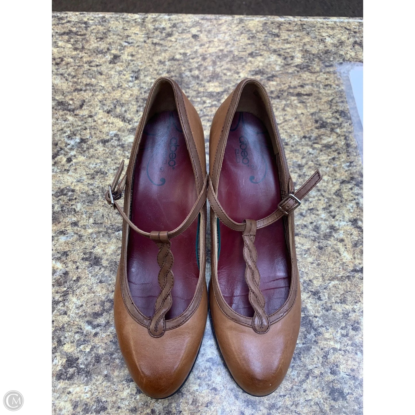 Shoes Heels Block By Abeo In Brown, Size: 8