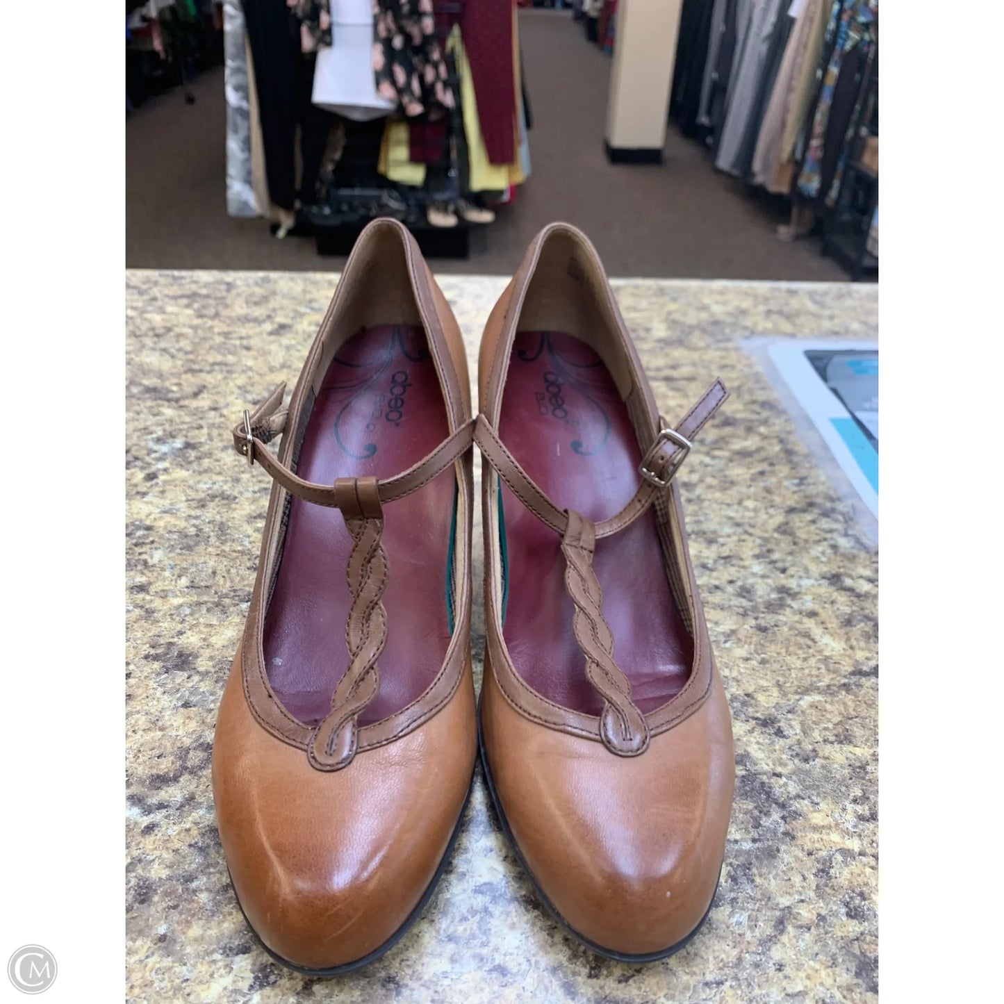 Shoes Heels Block By Abeo In Brown, Size: 8