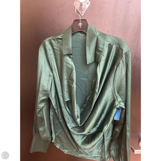 Top Long Sleeve By Clothes Mentor In Green, Size: L