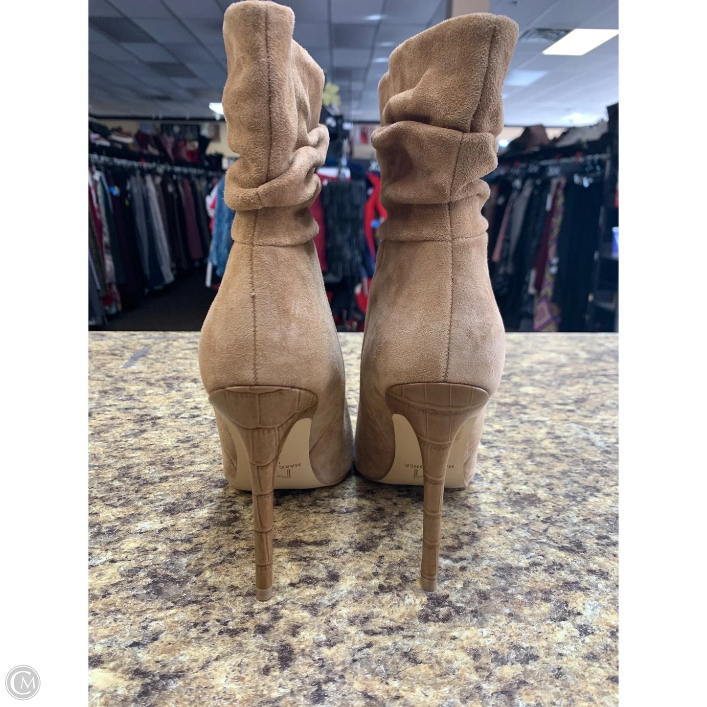 Boots Mid-calf Heels By Marc Fisher In Brown, Size: 7