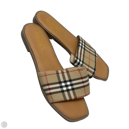 Sandals Flats By Rouge In Multi-colored, Size: 7