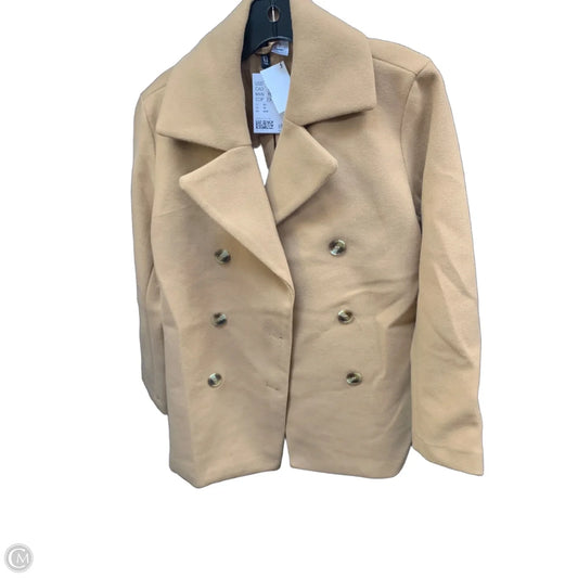 Coat Peacoat By Divided In Brown, Size: Xs