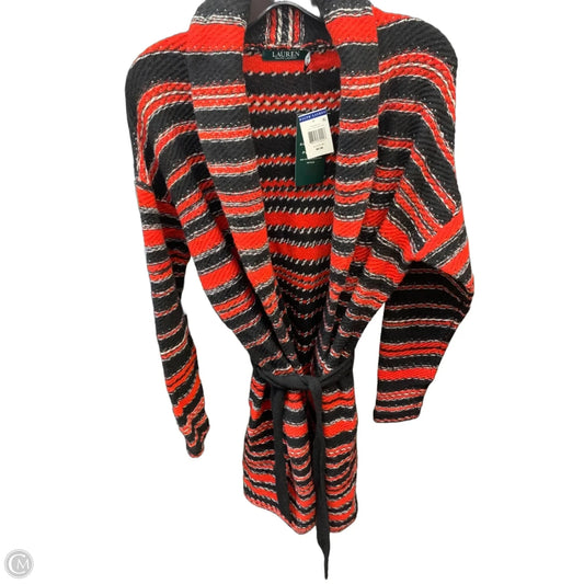 Coat Peacoat By Lauren By Ralph Lauren In Black & Red, Size: M