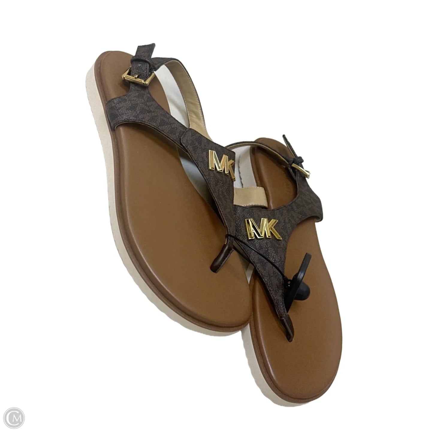 Sandals Flats By Michael By Michael Kors In Brown, Size: 9