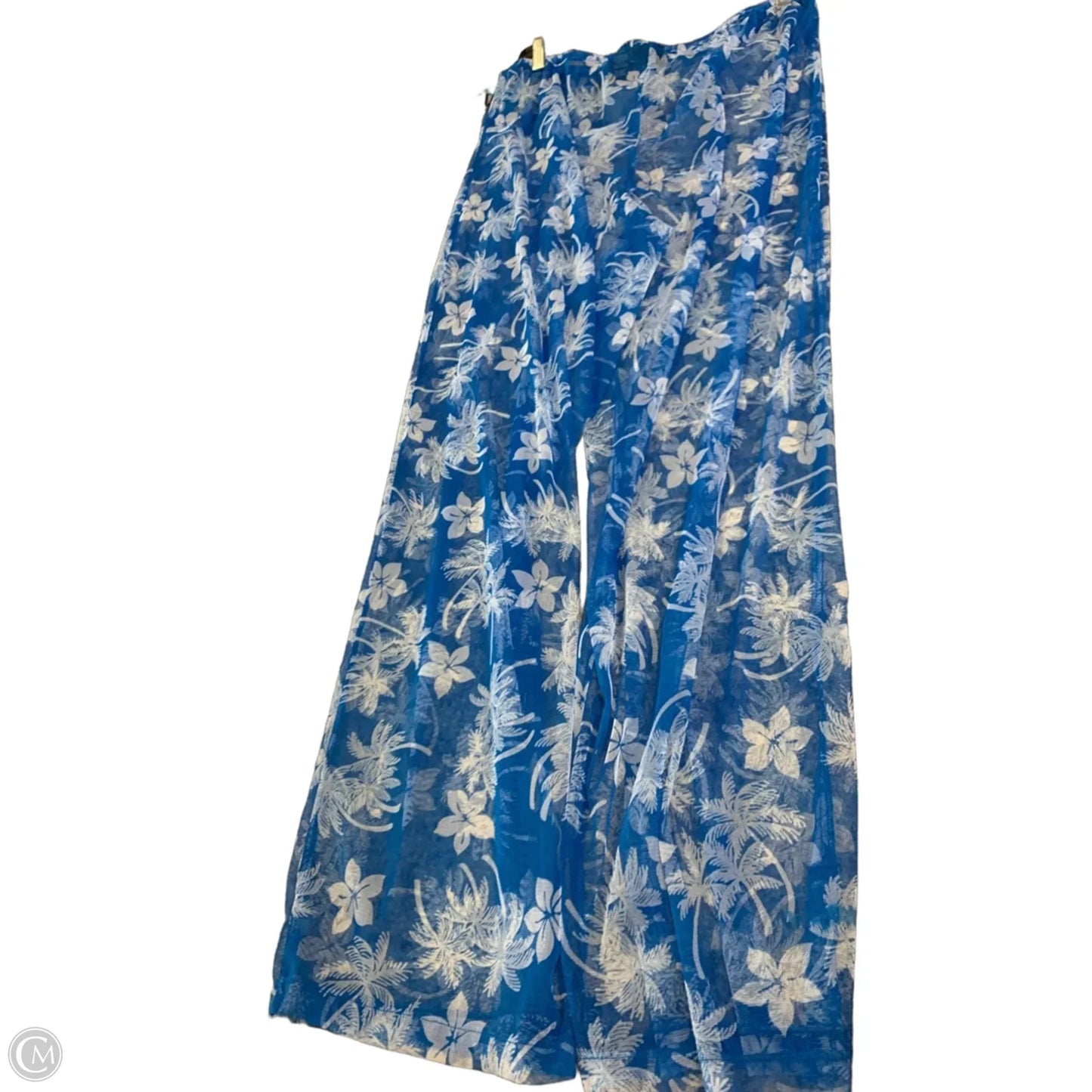 Swimwear Cover-up By St Johns Bay In Blue & White, Size: L