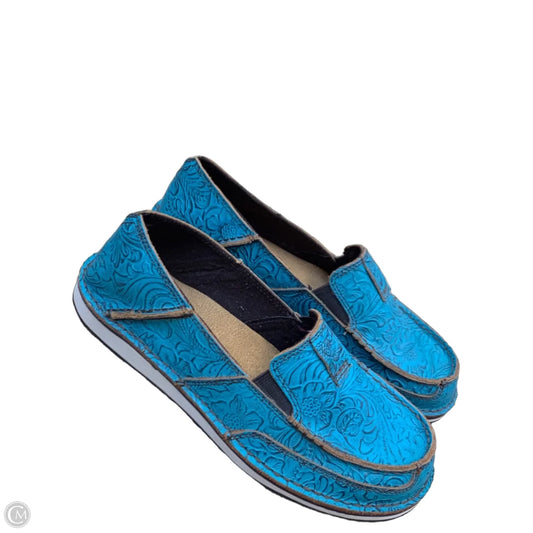Shoes Flats By Ariat In Teal, Size: 9