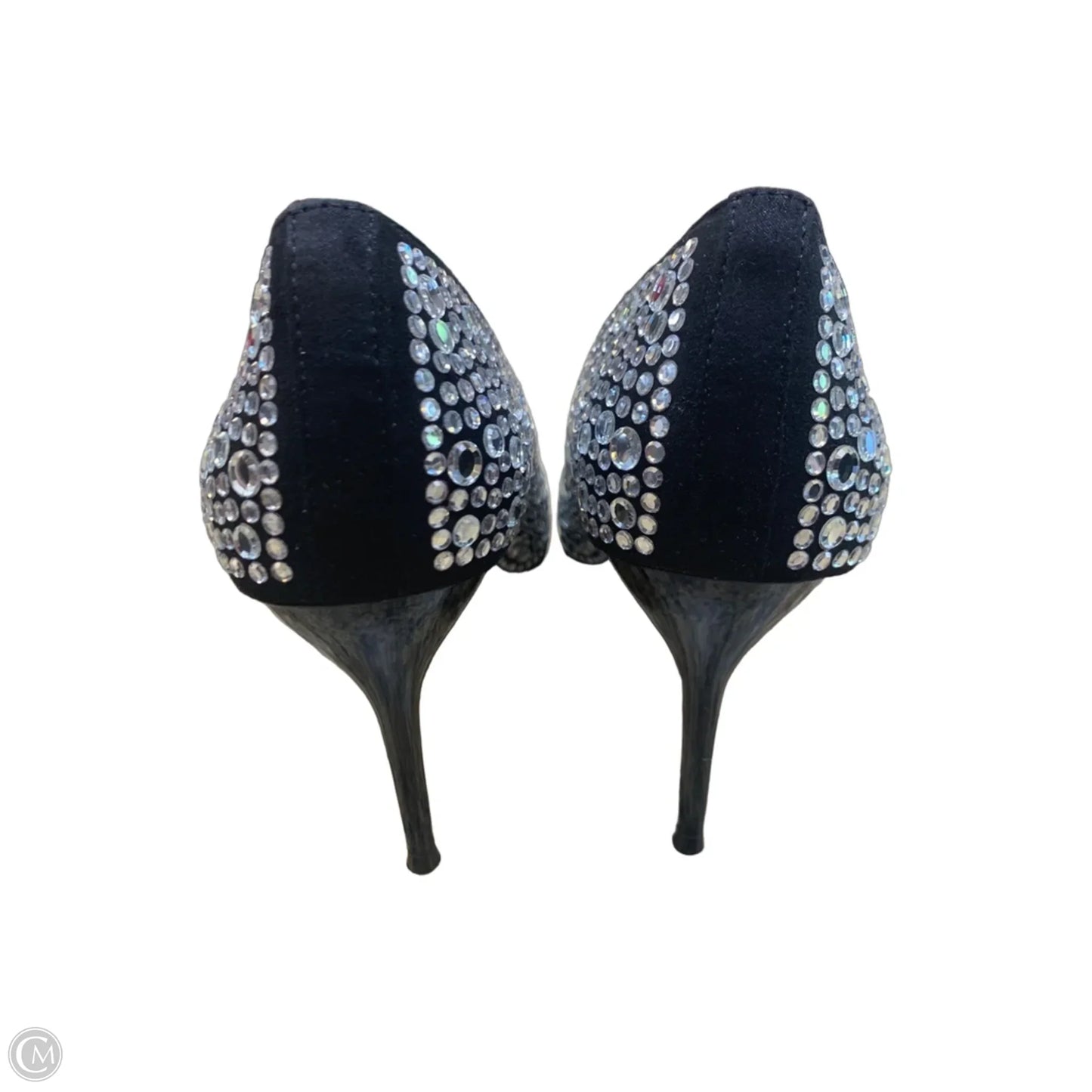 Shoes Heels Stiletto By Clothes Mentor In Black & Silver, Size: 8.5