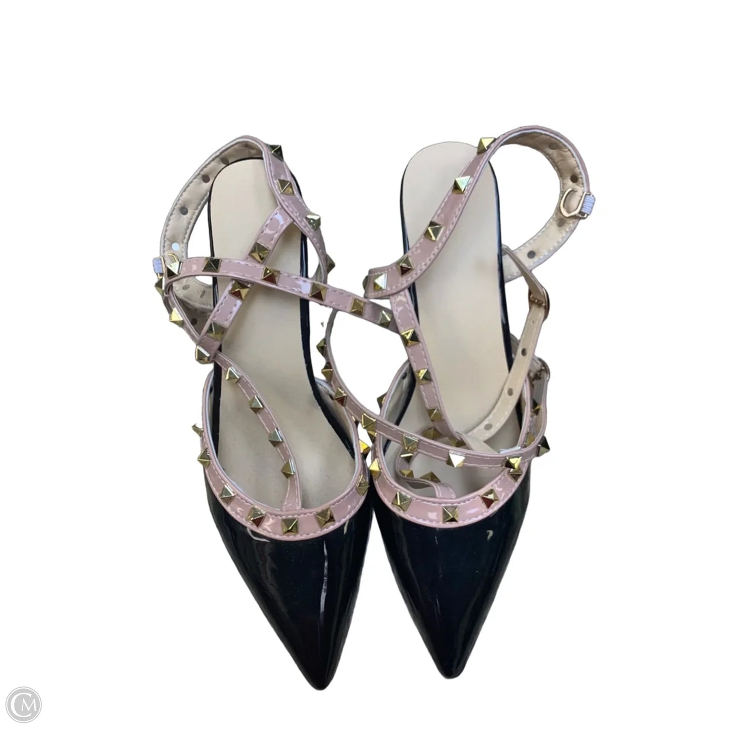 Shoes Heels Kitten By Clothes Mentor In Black & Cream, Size: 11