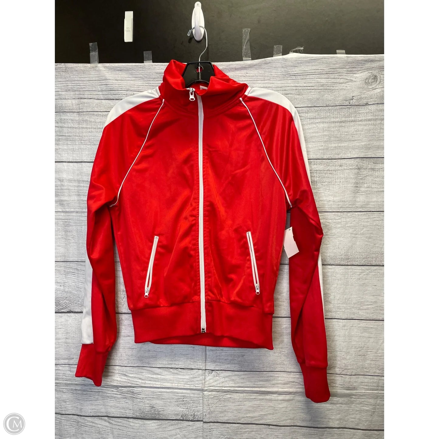 Jacket Windbreaker By Forever 21 In Red, Size: 14