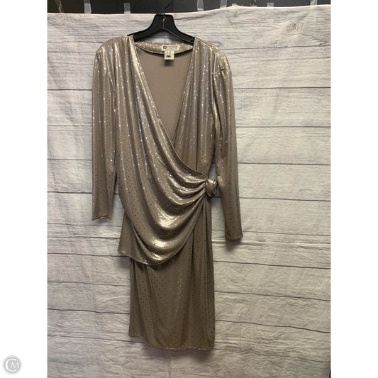 Dress Party Midi By Clothes Mentor In Brown, Size: 8
