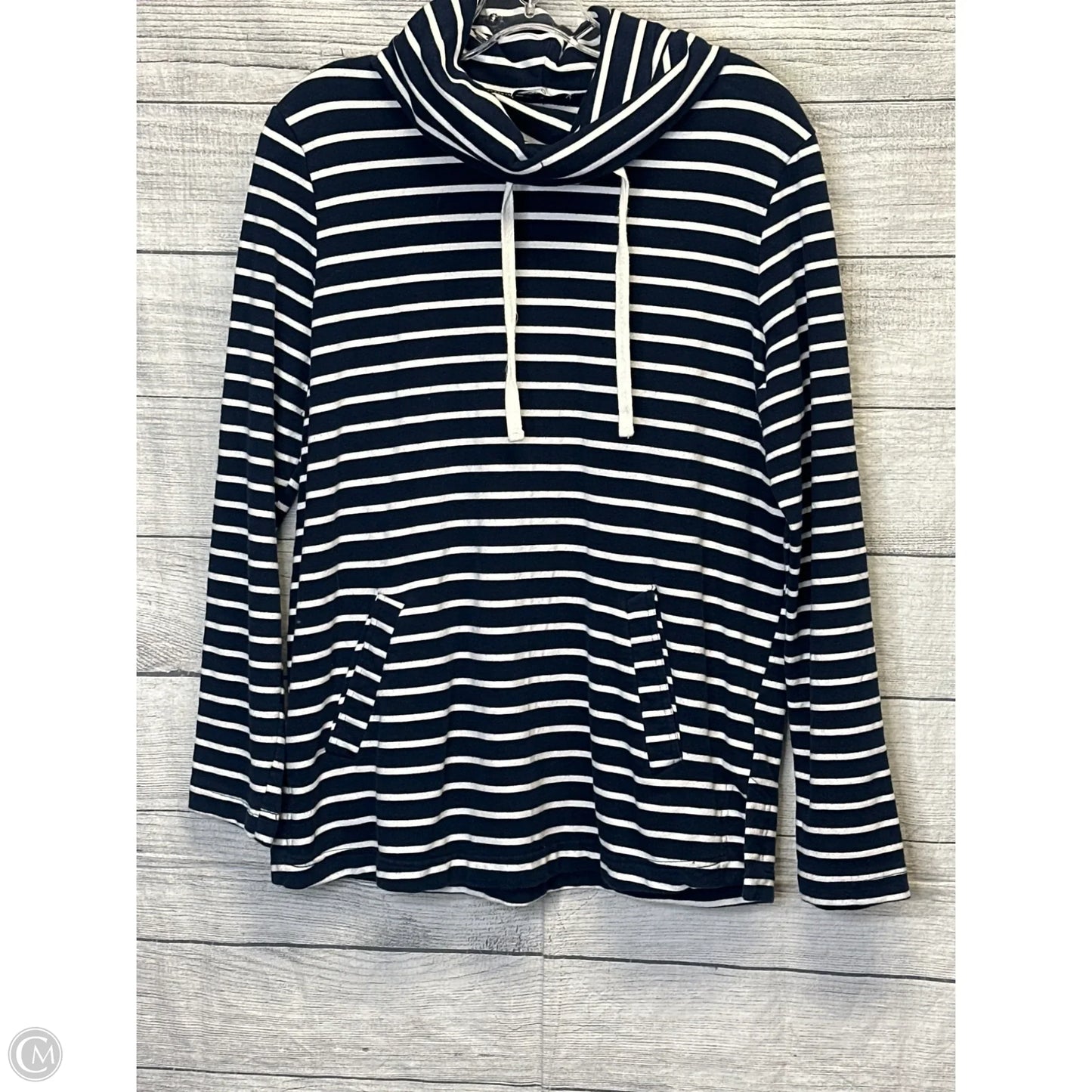 Athletic Sweatshirt Collar By Avon In Striped Pattern, Size: Xl