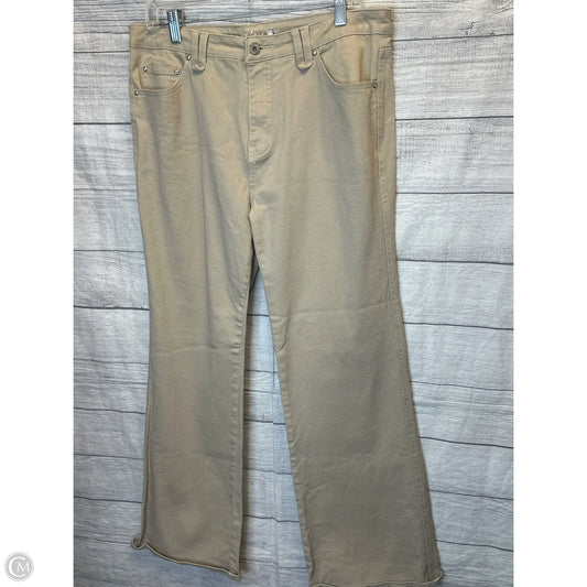 Jeans Wide Leg By Iris In Beige, Size: 22