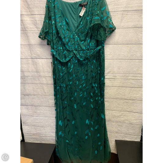 Dress Party Long By Clothes Mentor In Green, Size: 20