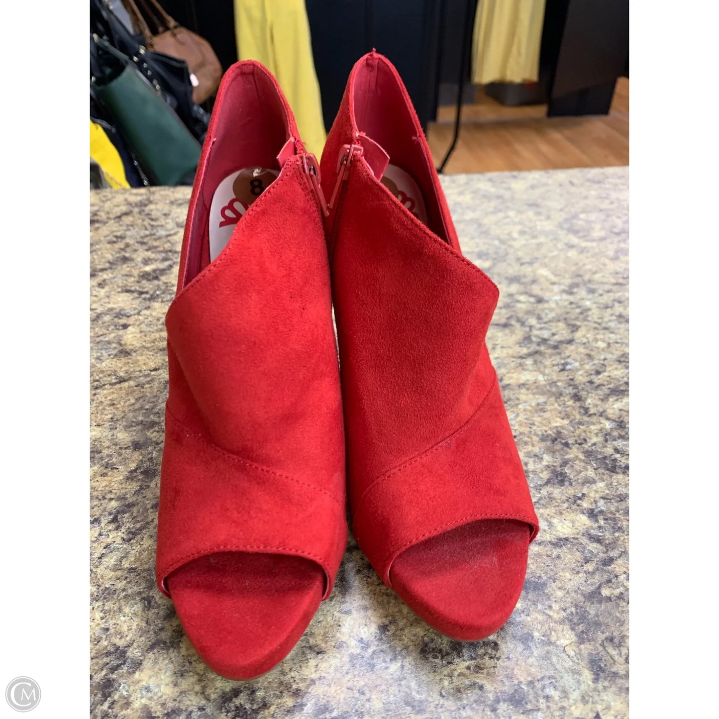 Boots Ankle Heels By Fergalicious In Red, Size: 8