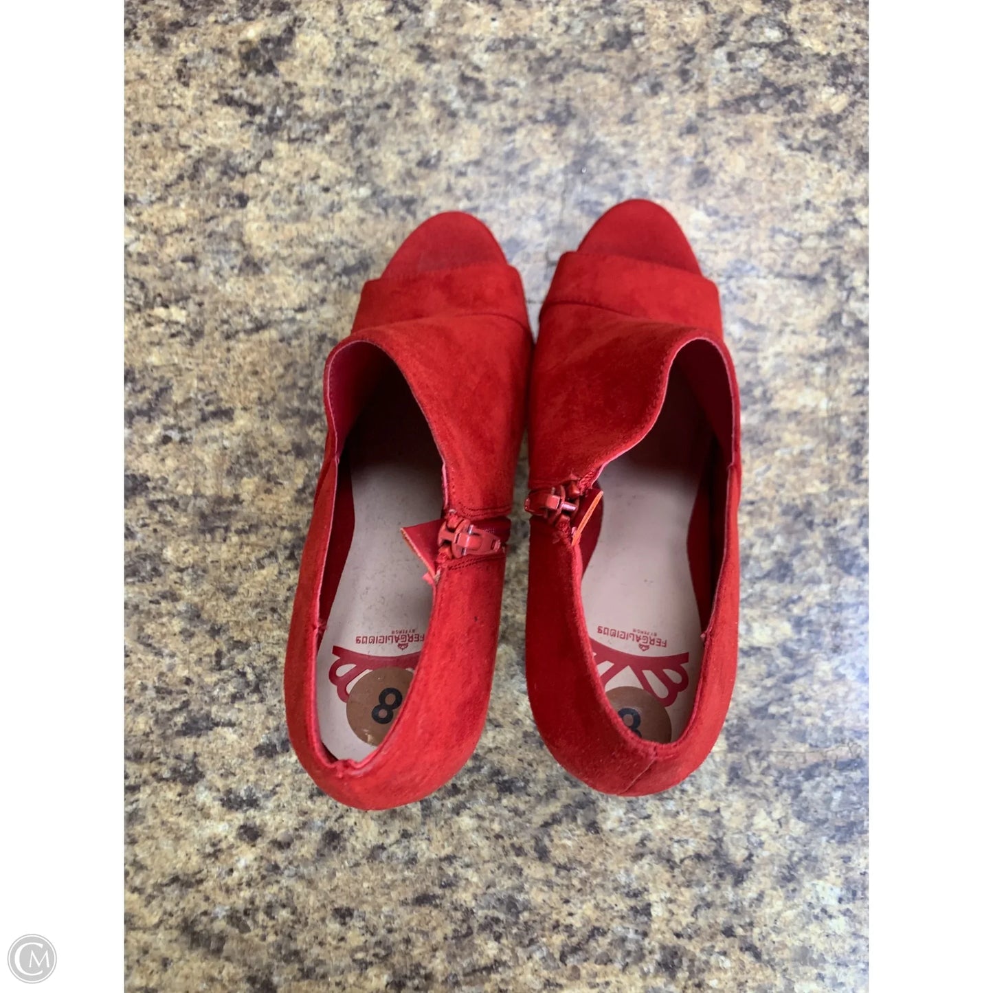 Boots Ankle Heels By Fergalicious In Red, Size: 8