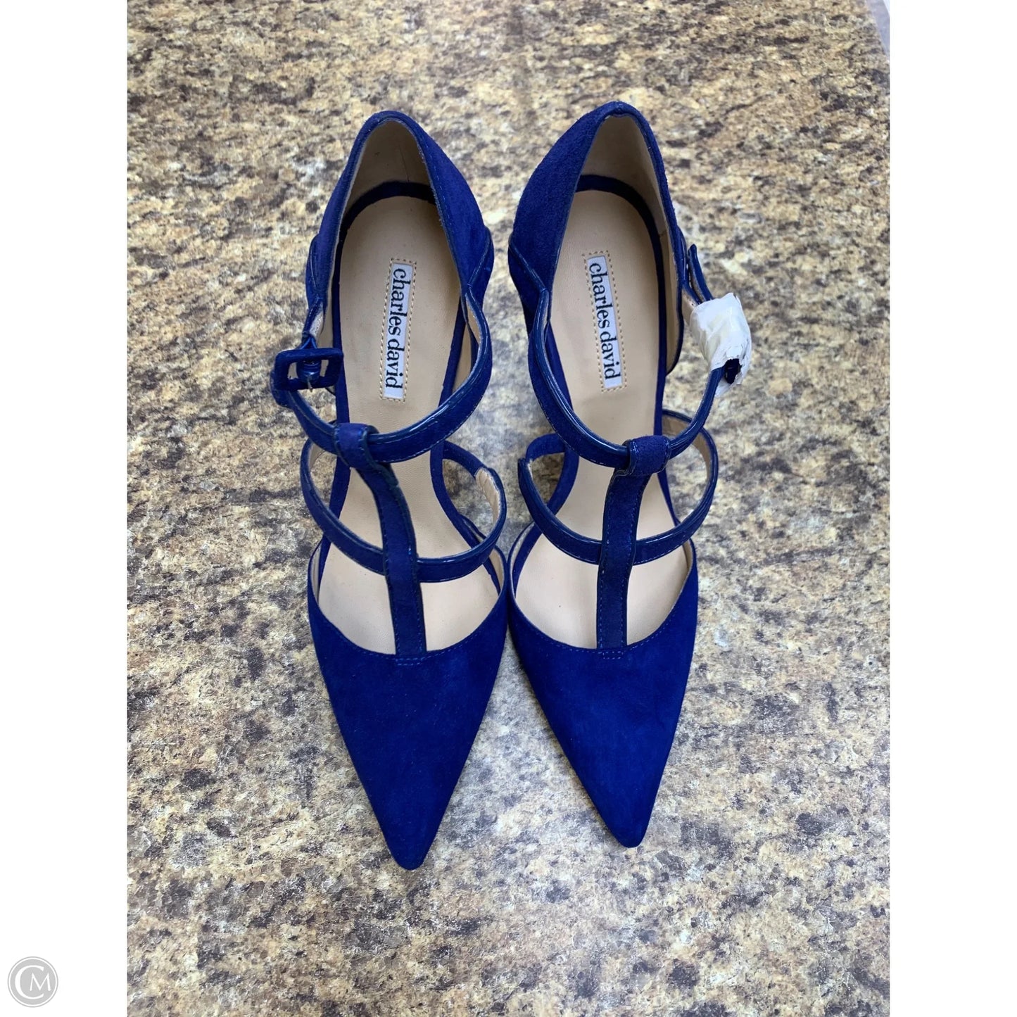 Shoes Heels Stiletto By Charles David In Blue, Size: 8