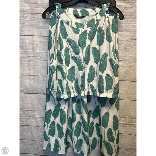 Skirt Set 2pc By Shein In Green & White, Size: 4x