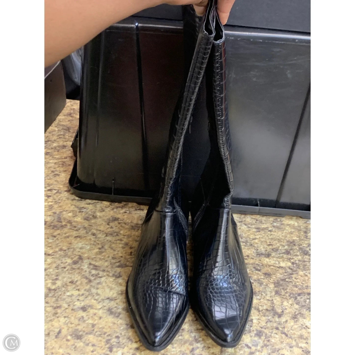 Boots Knee Heels By Nasty Gal In Black, Size: 7