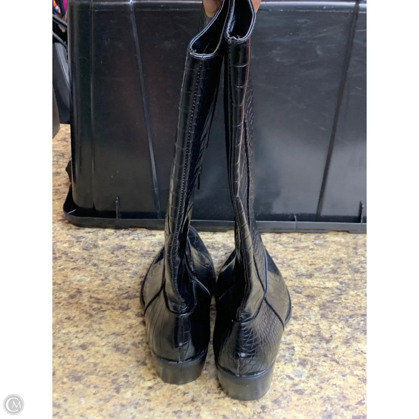 Boots Knee Heels By Nasty Gal In Black, Size: 7