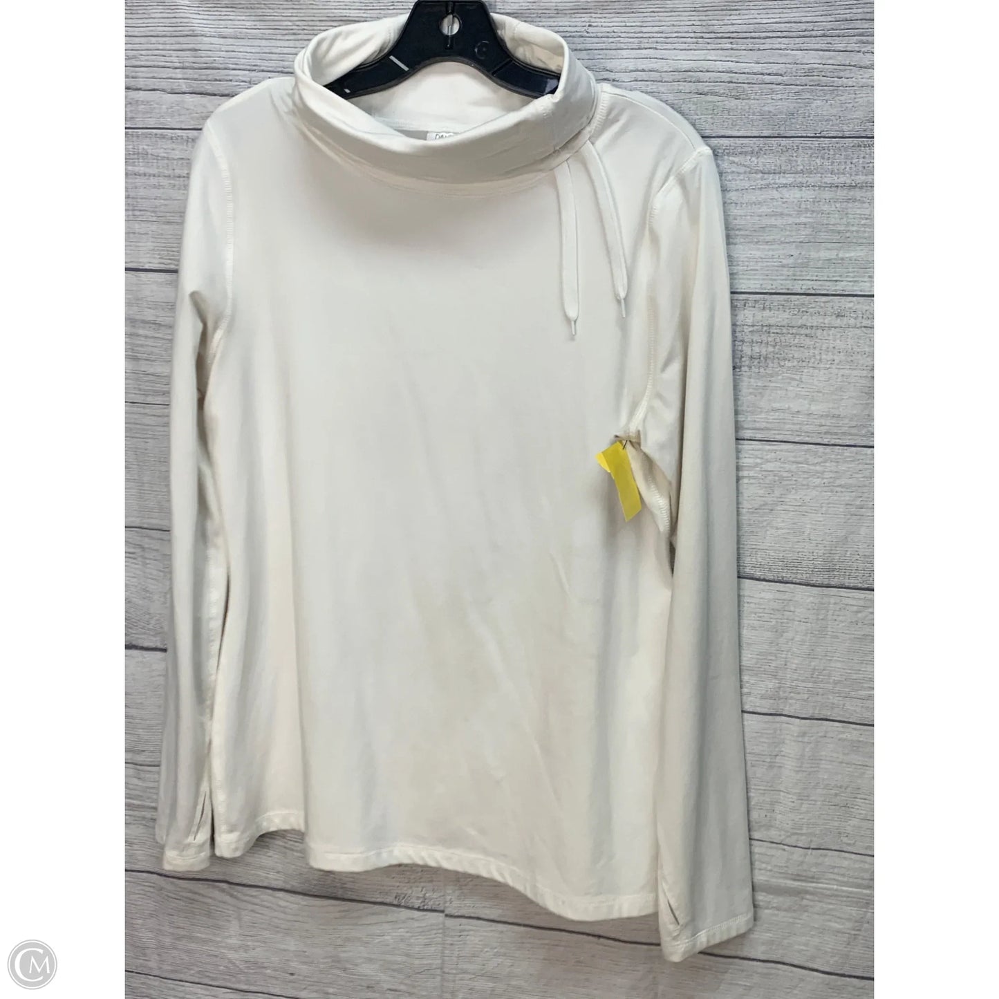 Top Long Sleeve By Danskin In Cream, Size: L