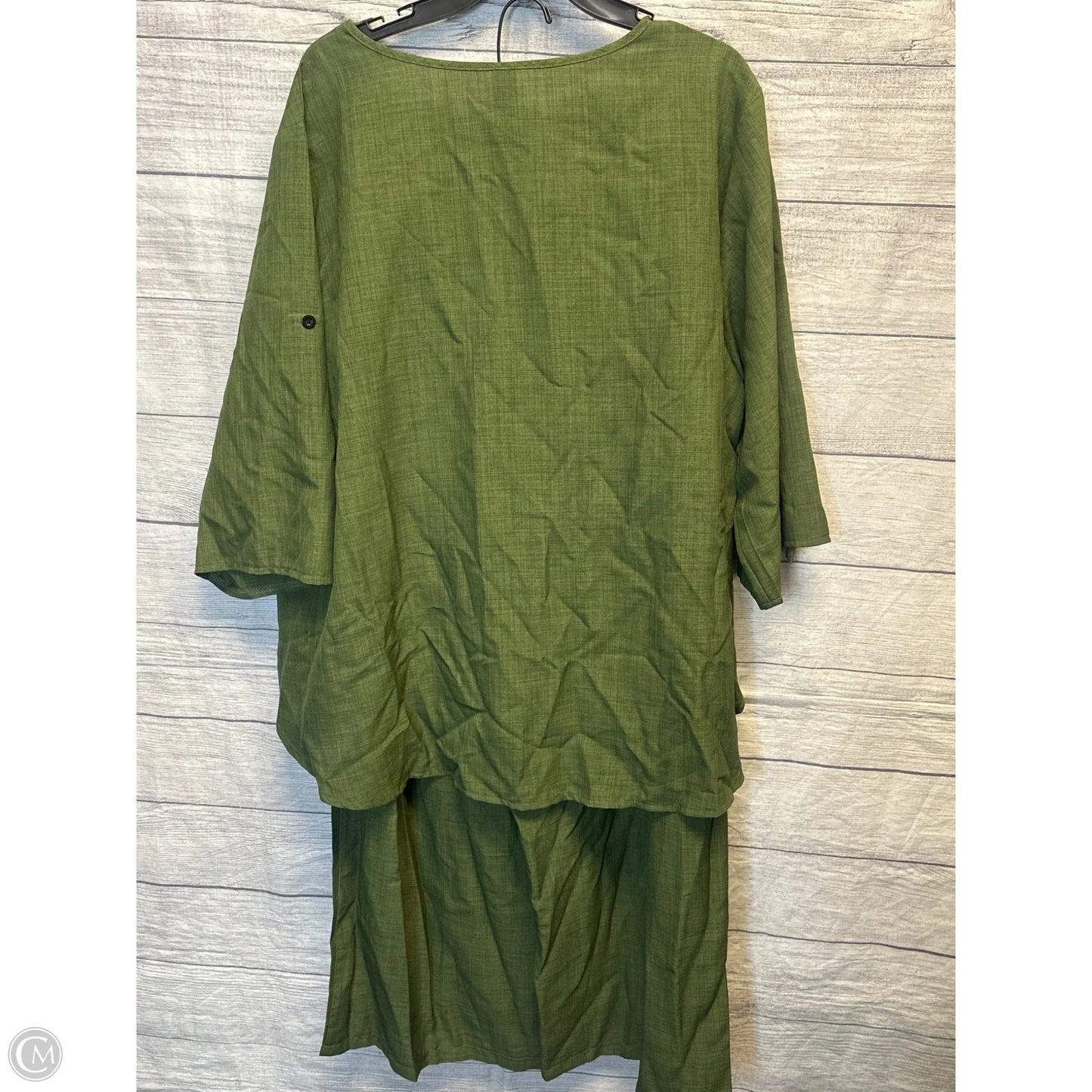 Pants Set 2pc By Emery Rose In Green, Size: 3x