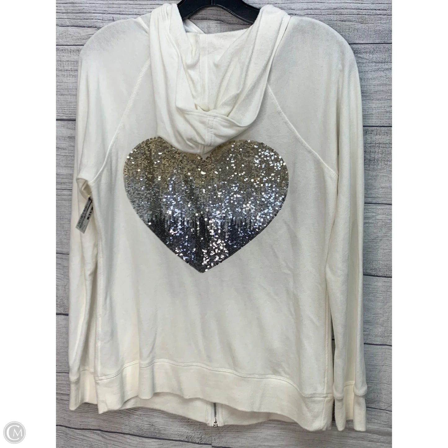 Jacket Fleece By Victorias Secret In Cream, Size: M