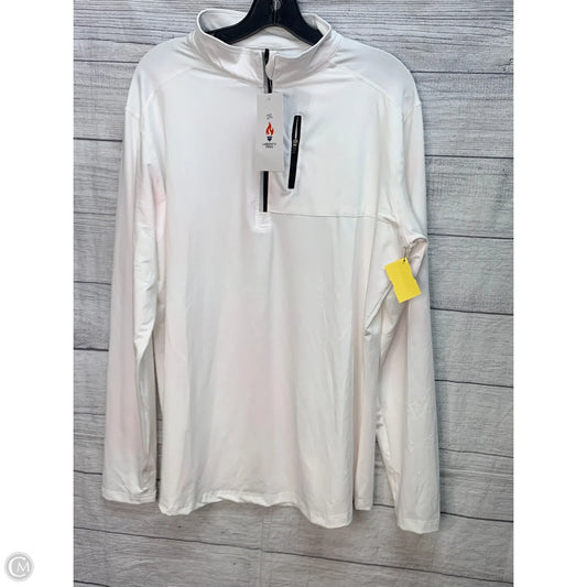Athletic Jacket By Clothes Mentor In White, Size: 2x