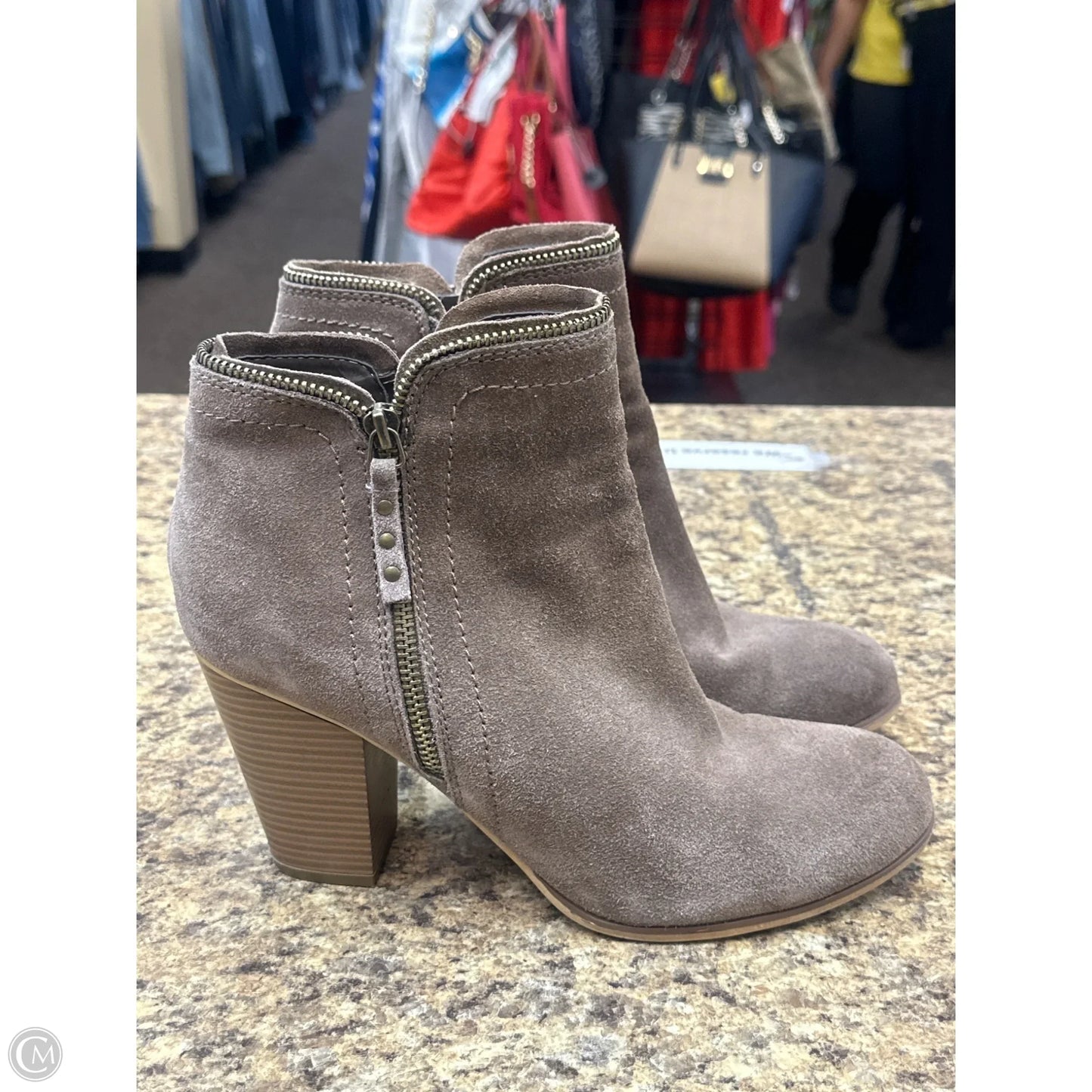 Boots Ankle Heels By Clothes Mentor In Brown, Size: 11